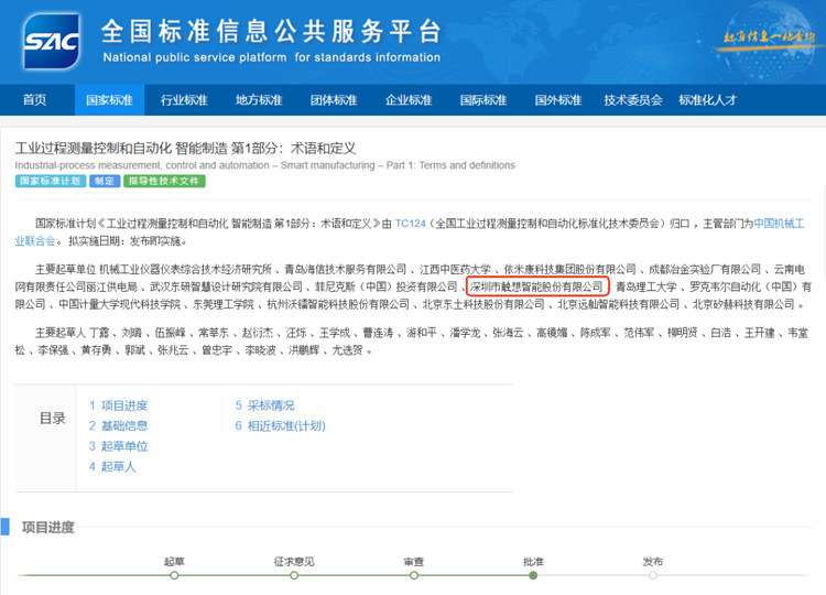 觸想?yún)⑴c國家標(biāo)準(zhǔn)制定